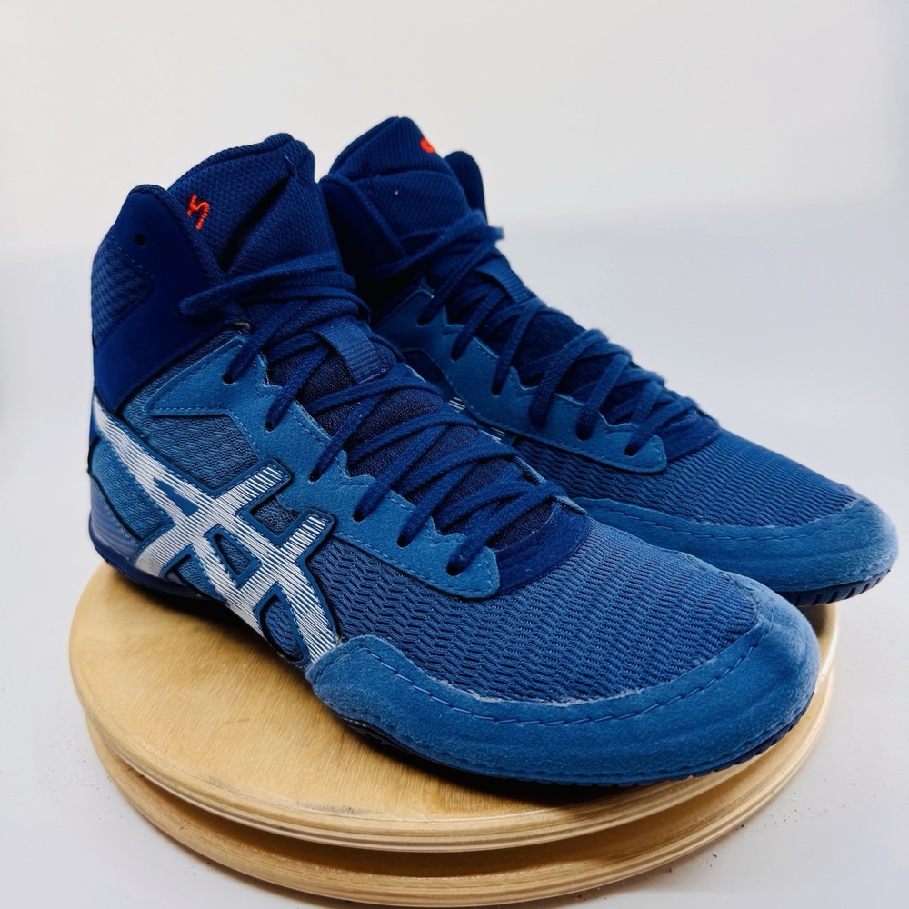 ASICS Matcontrol 2 Wrestling Shoes Mens 8 Blue Lightweight Athletic - Picture 4 of 8